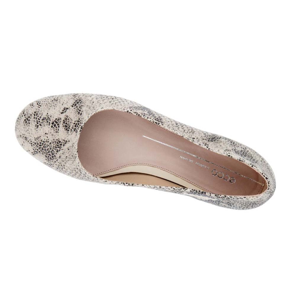 Women's Ecco Anine Ballerina Ballet Flats Beige / Black | Canada 3PJJ